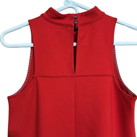 Maeve Anthropologie Red Alissa Swing Midi Dress Sleeveless Size XS - Picture 8 of 10